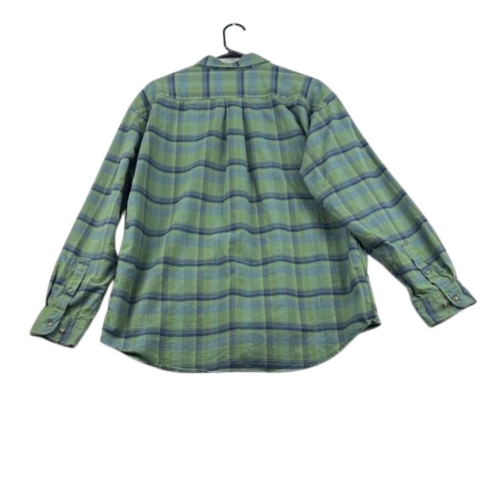 Horny Toad Green & Blue Plaid Button Down Shirt – Size L - Picture 2 of 8
